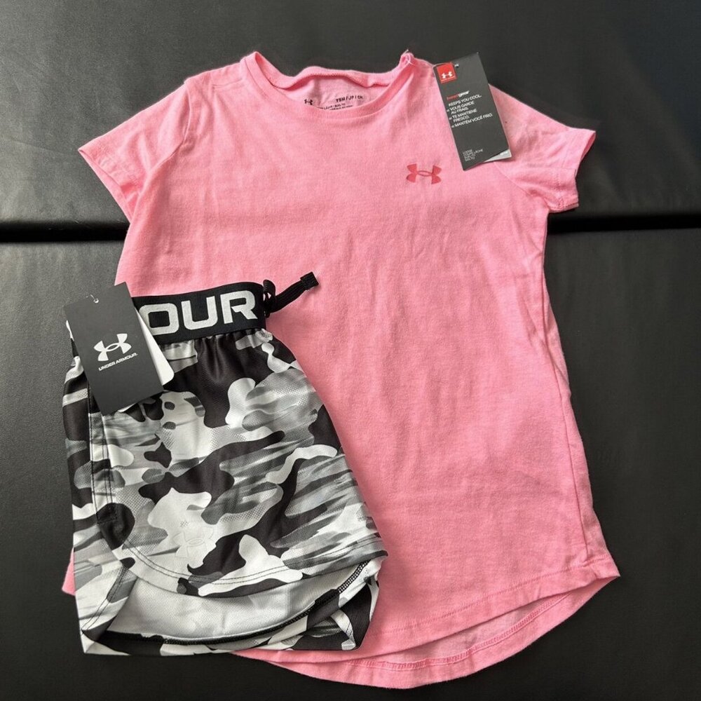 NWT Under Armour Athletic Set Girls Youth Size Small